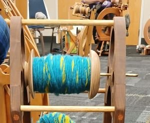 Bobbin Holder with Yarn- Cottagespinsew.com
